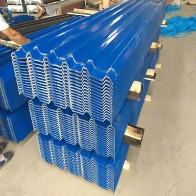 ISO 18001 van het het Metaaldak van JIS Blauwe de Comités 7-30um Kleur bedekte Golfbladen met een laag