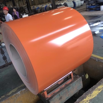 Het oranje PPGI-Broodje van het Rol30-275g/m2 Vooraf geverfte Kleur Met een laag bedekte Staal voor Dakwerk