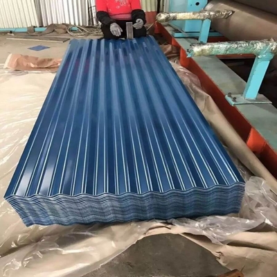 Rood van ISO 9001 schilderde pre Ijzerbladen 610mm Gekleurd Golfdakwerk