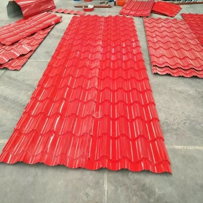0.1252.5mm Regelmatige Lovertje Vooraf geverfte Dakwerkblad Gegalvaniseerde Kleur 30g/m2